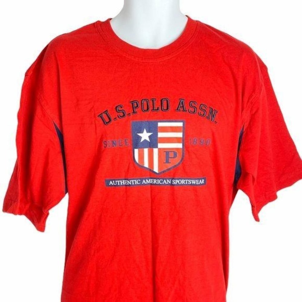4/$25 U.S. Polo Assn. Men's Graphic T-Shirt Red Mens XL